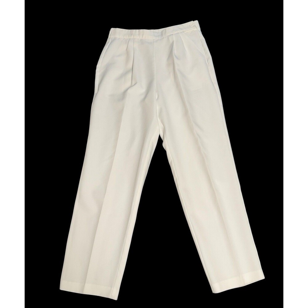 Vintage White Dress Pants Trousers Tummy Toner MADE IN USA SIZE 8 office preppy - Picture 3 of 10